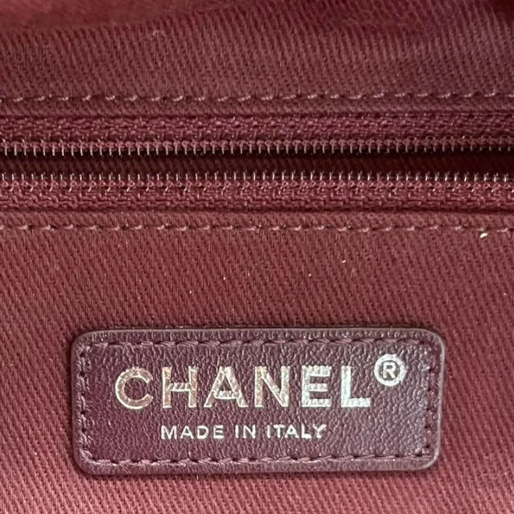 Chanel Accordion Large Quilted Crackled Handbag Blue